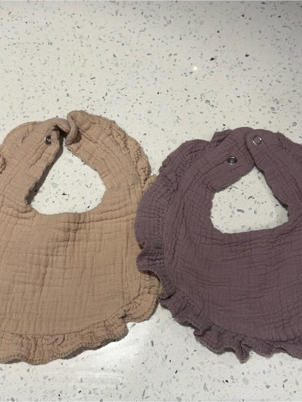 Kids Ruffled Muslin Bibs - Multi Color Pack - Picture 3 of 3